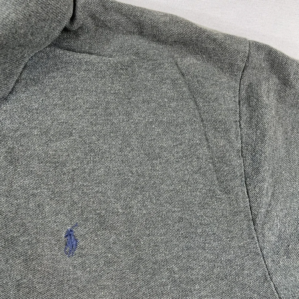 Polo Ralph Lauren Polo Shirt Grey Short Sleeve Pique Cotton Mens XL